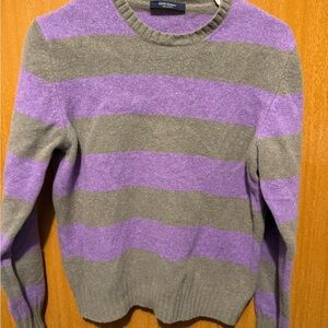Gran Sasso Heather Gray and Lavender Sweater